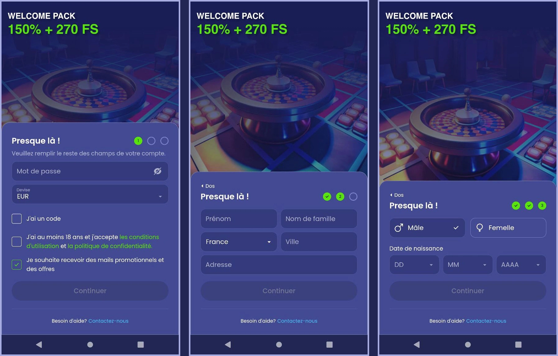 Créer un compte chez Viu Viu Casino