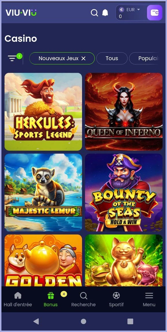 Nouvelles machines à sous et mises à jour chez Viu Viu Casino