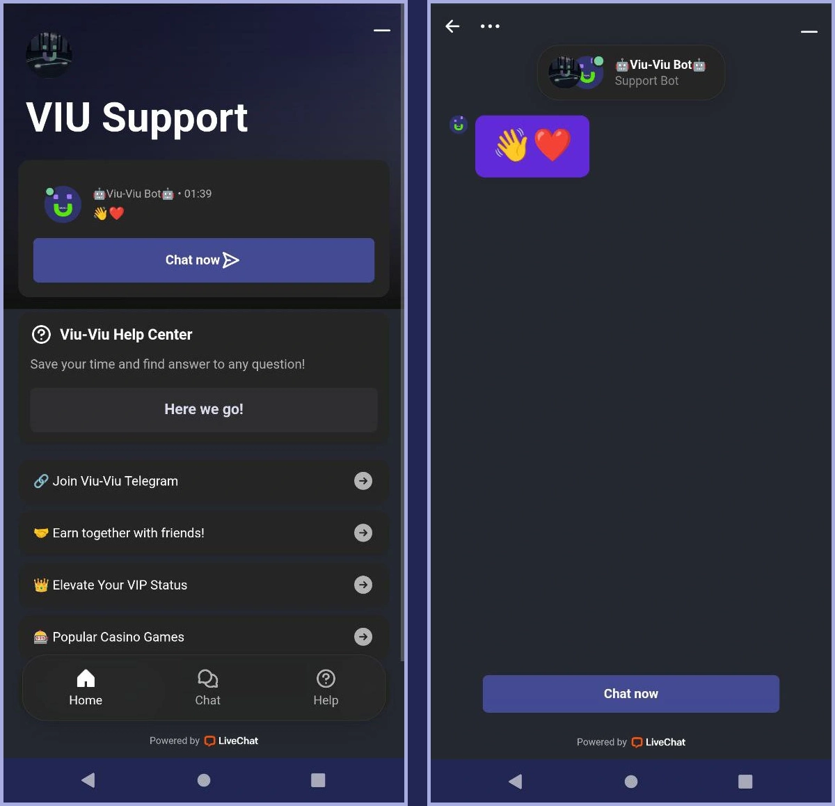 Toutes les options de contact chez Viu Viu